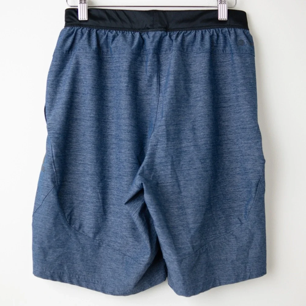 Adidas Axis Shorts Mens Medium Blue Heathered Athletic Gym Training Running